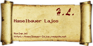 Haselbauer Lajos névjegykártya